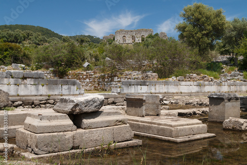 Ruins of the ancient town Kaunos, Turkey