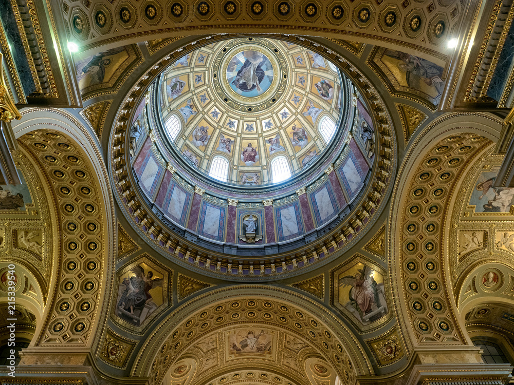Dome of St. Stephen's Basilica, Budapest, Hungary