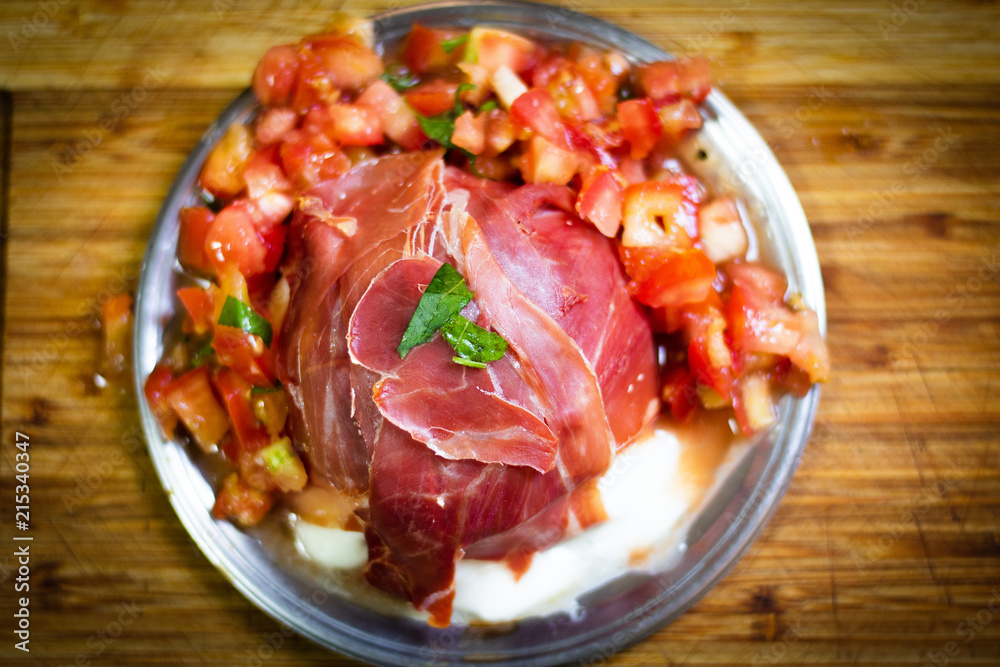 Burrata with Parma Burrata with Parma