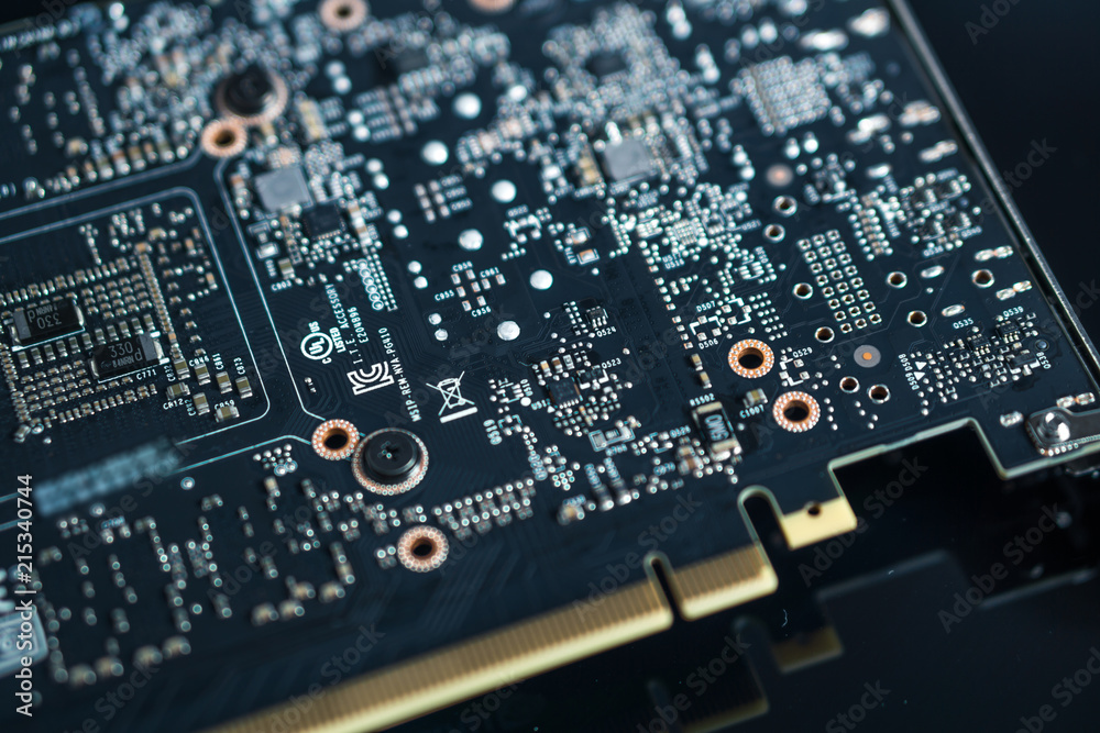 Fototapeta premium Circuit board background, still life photo