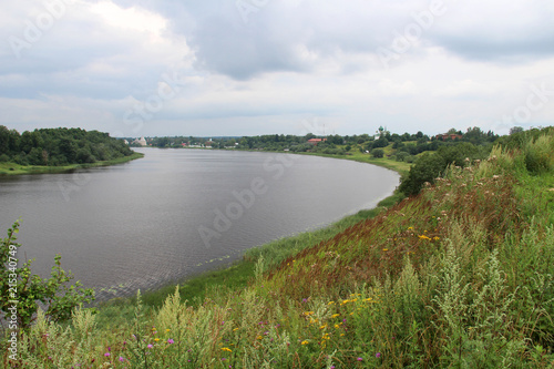 Large river and forest on the banks © Николай Григорьев