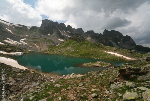 Mountain lake Comma, Arkhyz.