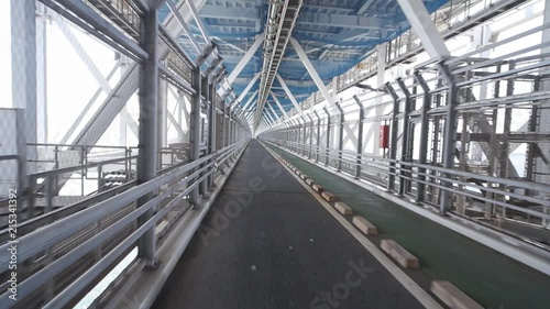 Crossing the bridge connecting Innoshima and Mukaishima Bikelane Shimanami Kaido photo