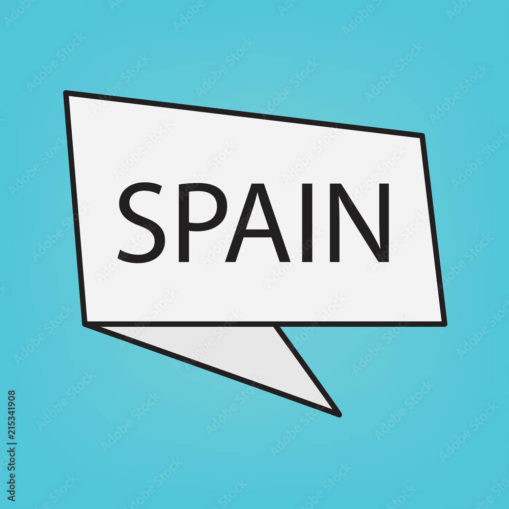 Spain word on sticker- vector illustration Spain word on sticker- vector illustration