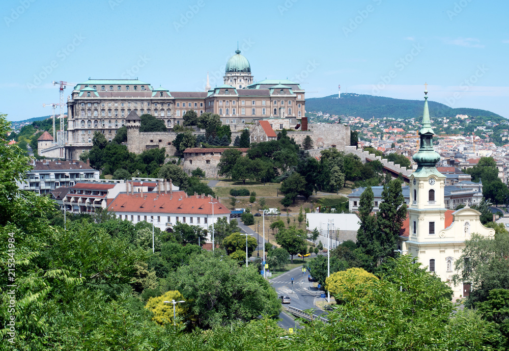 Naklejka premium Buda hill view, Budapest, Hungary