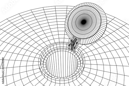 Cover rocket silo intercontinental ballistic missile. Wireframe low poly mesh vector illustration