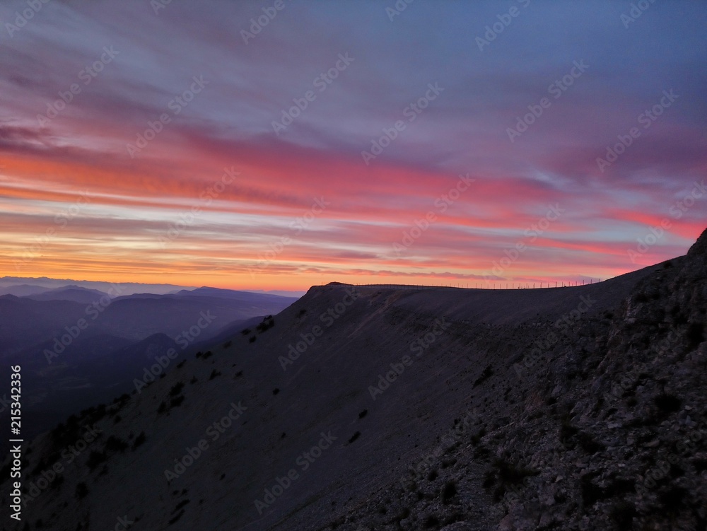 Lever du soleil au Mont ventoux