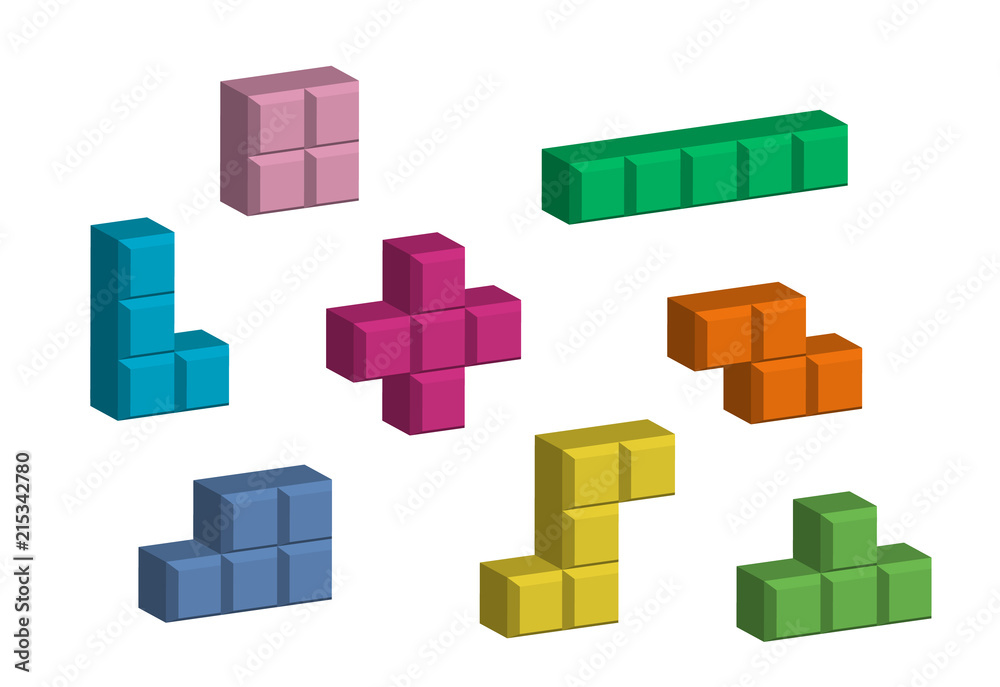 Premium Vector  Game over tetris block