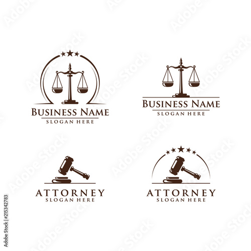 Law and Attorney Firm vector Logo Design