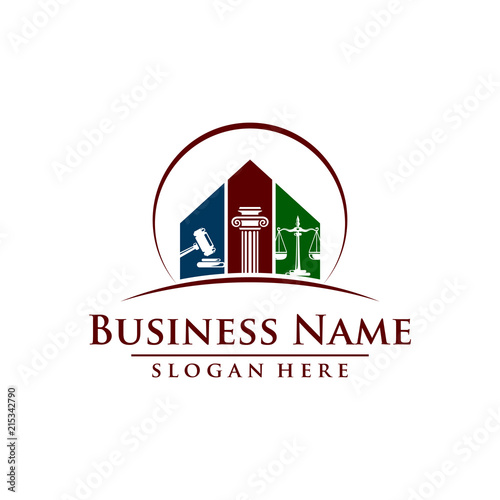 Law and Attorney Firm vector Logo Design