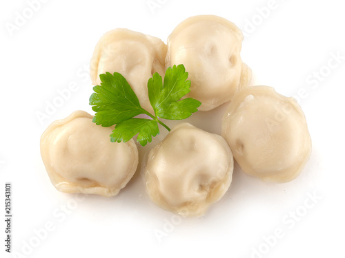 Boiled dumplings with parsley