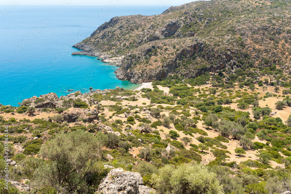 The coast and the valley of Lissos in the south-west of Crete