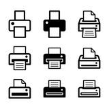 zestaw drukarek ikona