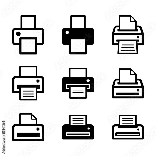 zestaw drukarek ikona photo