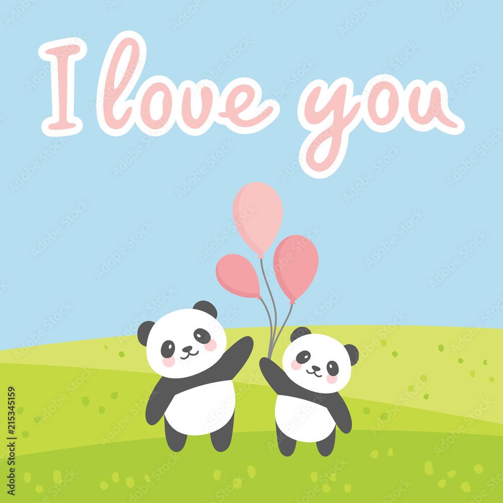 Panda vector print, baby shower card. hello panda with balloon cartoon illustration, greeting card, kids cards for birthday poster or banner, cartoon invitation Panda vector print, baby shower card. hello panda with balloon cartoon illustration, greeting card, kids cards for birthday poster or banner, cartoon invitation