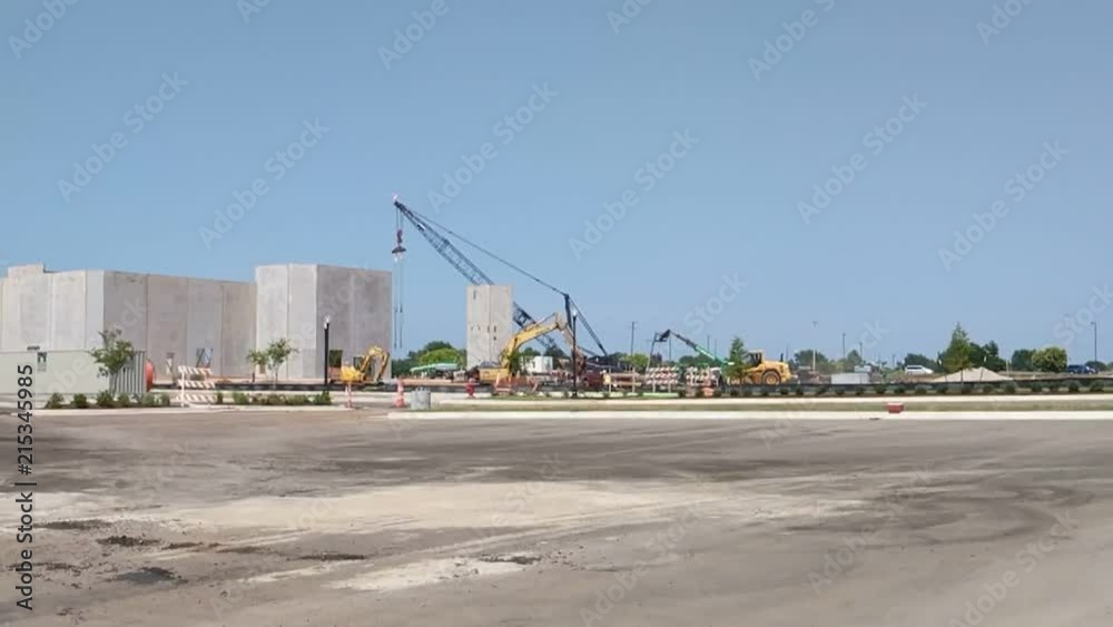 Construction for a new movie theater Construction for a new movie theater