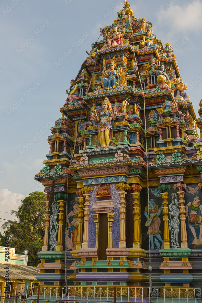Ancient Hindu Pathirakali Amman temple in Trincomalee, Sri Lanka. Temple was built in honor of the goddess Badrakali (Bhadrakali)