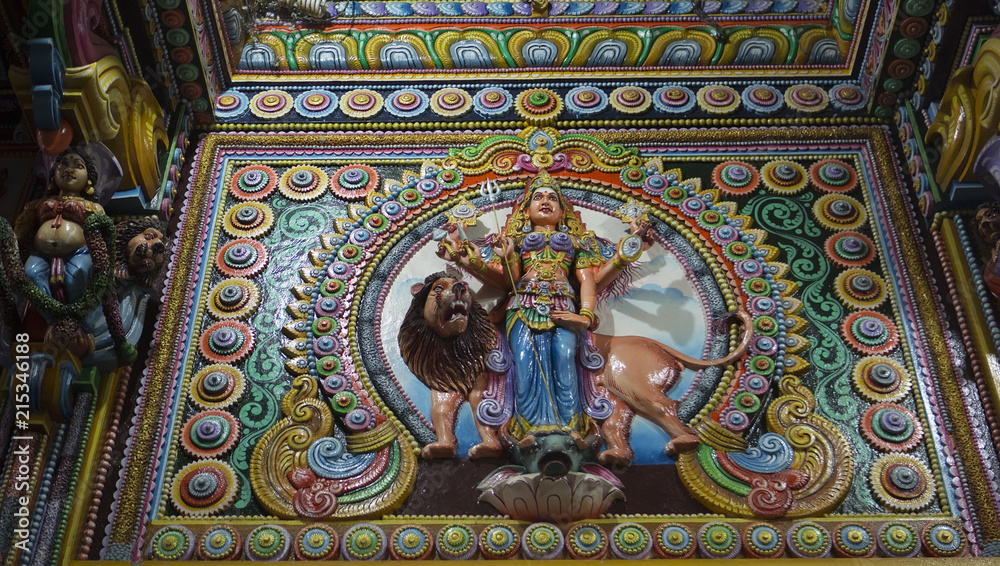 Ancient Hindu Pathirakali Amman temple in Trincomalee, Sri Lanka. Temple was built in honor of the goddess Badrakali (Bhadrakali)
