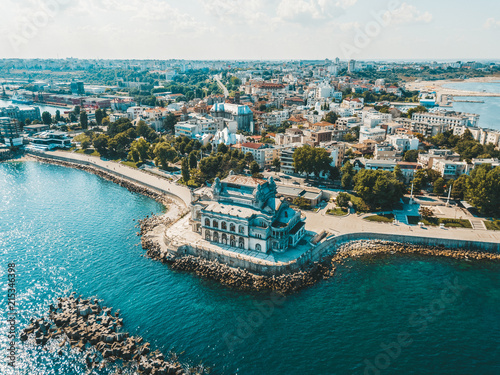 Aerial View Of Constanta City Skyline In Romania photo