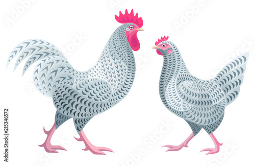 Stylized Chickens - Coucou Des Flandres