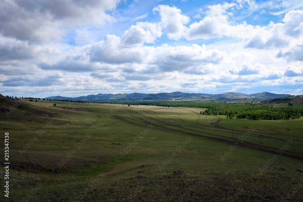 Панорамный вид с горы Куркак, Башкирия, Россия