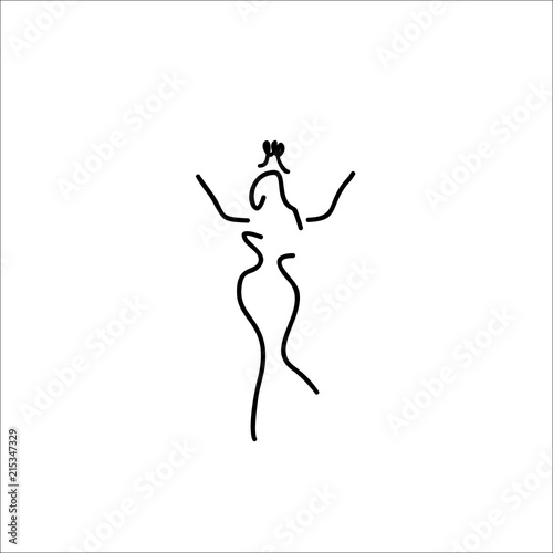 woman shape queen icon vector