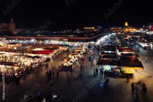 Marrakesh market square at night © spumador