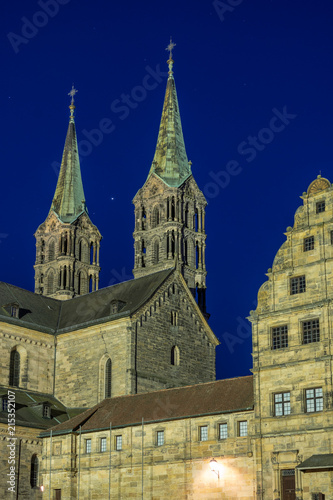 Illuminated cathedral of Bamberg