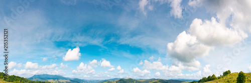 panorama of gorgeous cloudscape move to the right. lovely nature background useful for composite workflow © Pellinni