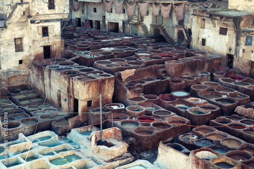 Fes leather tanneries, Morocco