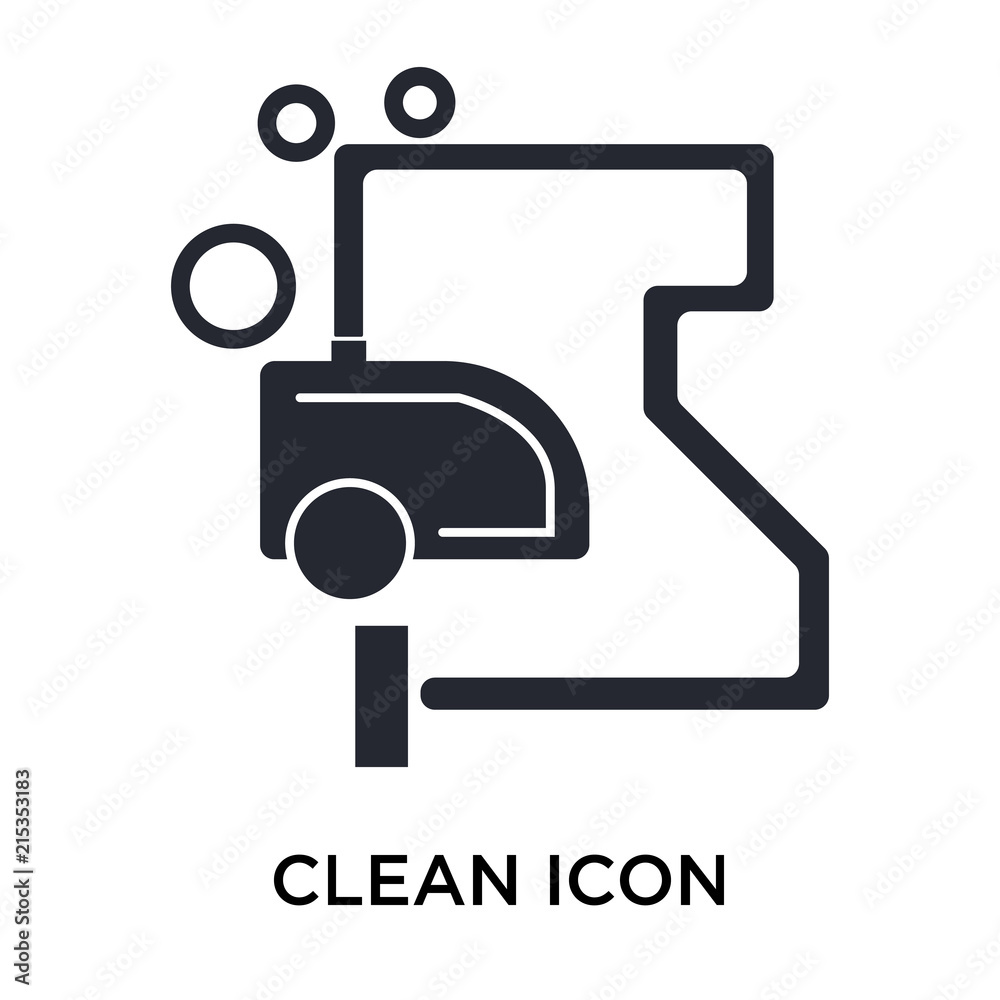 Clean icon vector sign and symbol isolated on white background, Clean logo concept Clean icon vector sign and symbol isolated on white background, Clean logo concept