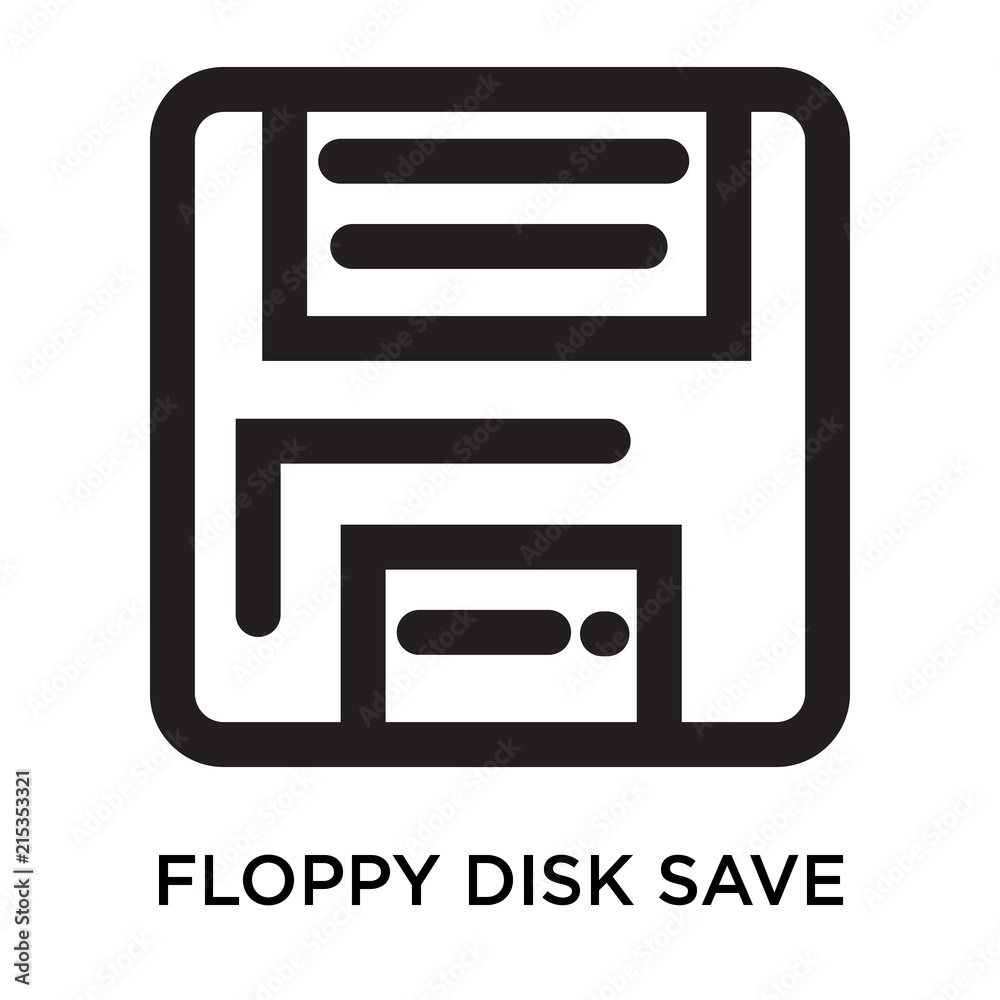 Floppy disk save button icon vector sign and symbol isolated on white background, Floppy disk save button logo concept Floppy disk save button icon vector sign and symbol isolated on white background, Floppy disk save button logo concept