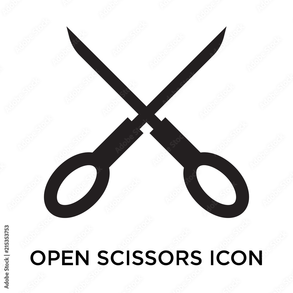 Scissors icon isolated on a white background. Scissors symbol for