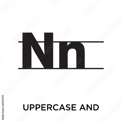 Uppercase and lowercase letter icon vector sign and symbol isolated on white background, Uppercase and lowercase letter logo concept