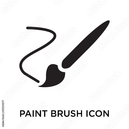 Paint brush icon vector sign and symbol isolated on white background, Paint brush logo concept