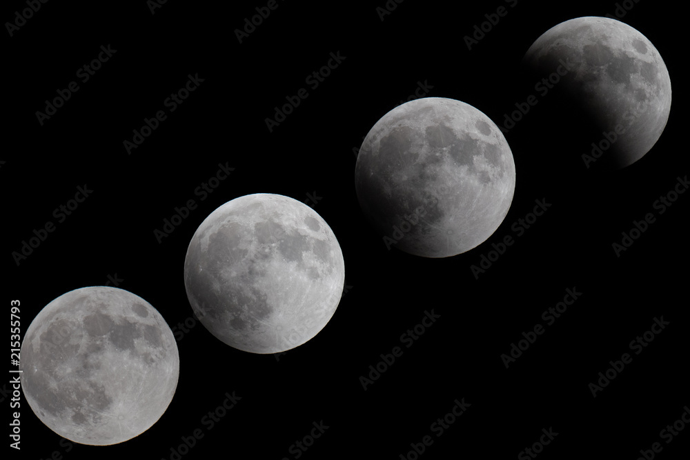 Fototapeta premium lunar eclipse phases