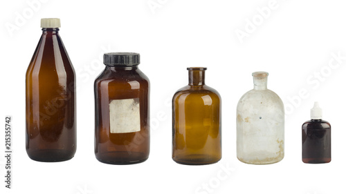 glass jar isolated on white background