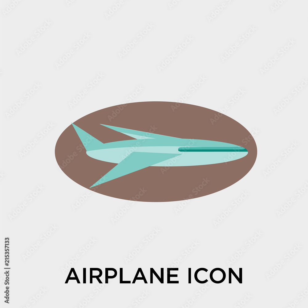 Airplane icon vector sign and symbol isolated on white background, Airplane logo concept Airplane icon vector sign and symbol isolated on white background, Airplane logo concept