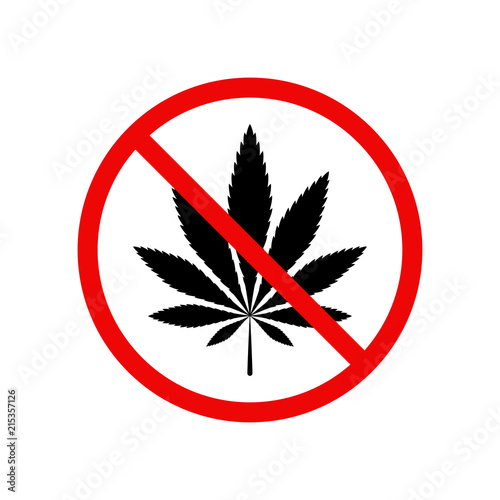No drugs icon vector sign. Isolated on white background 