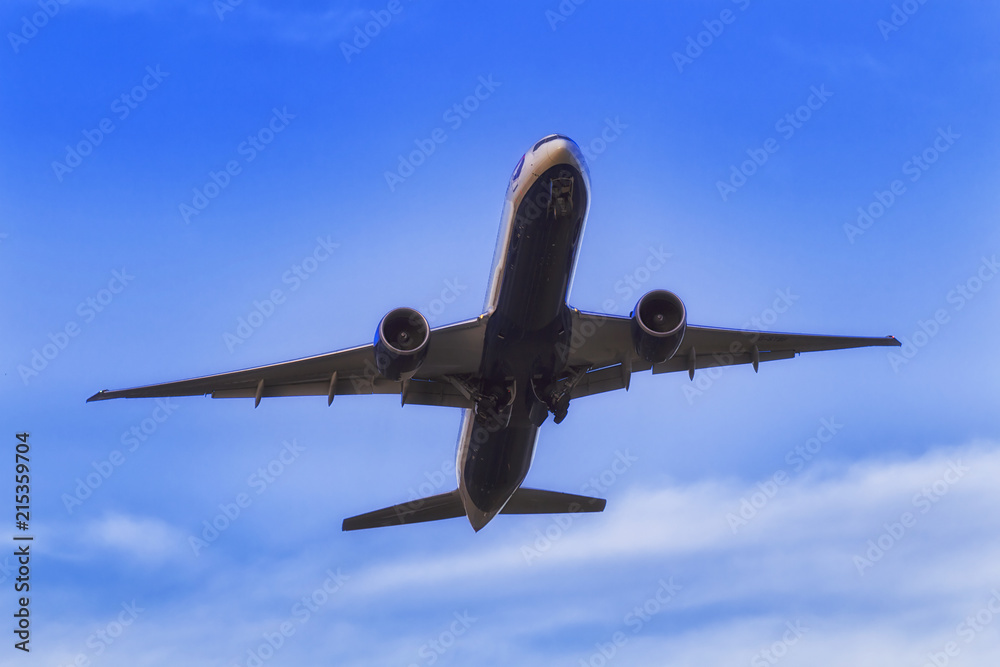 Airplane Bottom Blue Sky