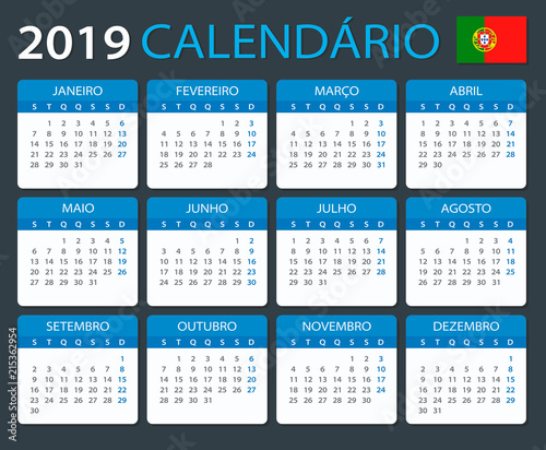 Calendar 2019 - Portuguese version