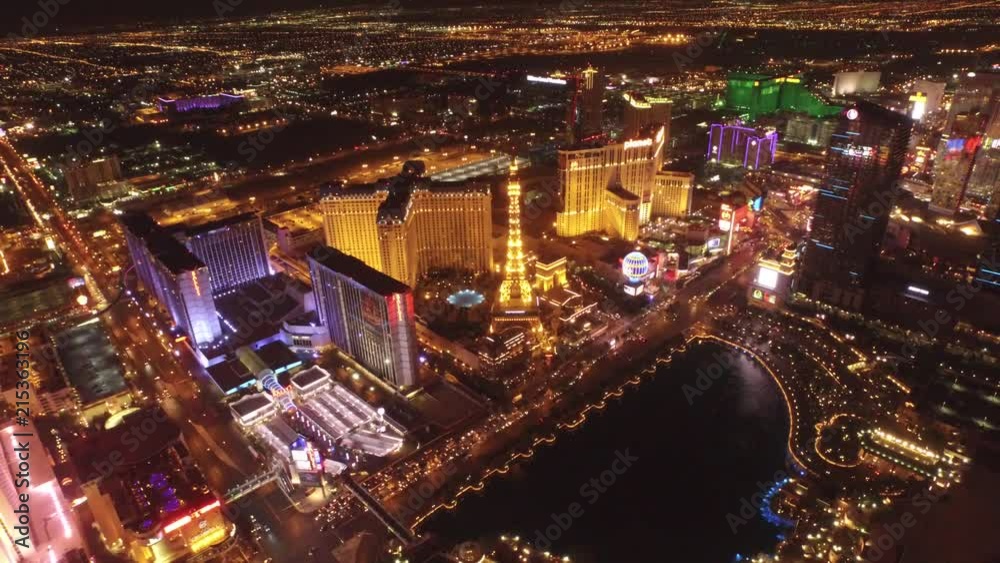 Las Vegas Strip 4k Aerial Footage