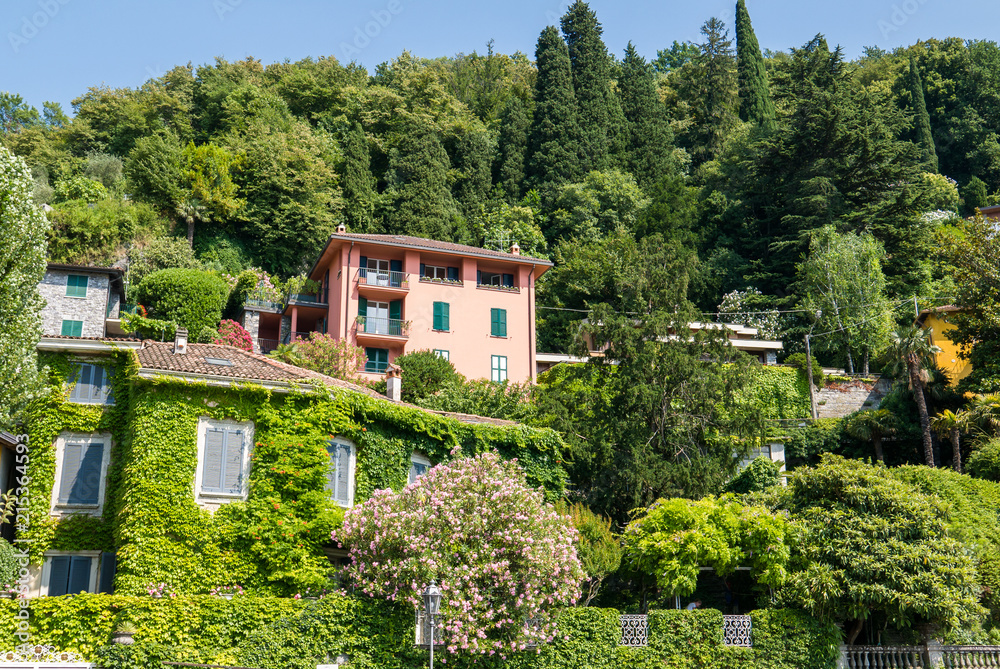Houses Surrounded by greenery in Varenna on Lake Como