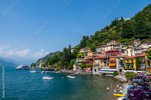 View of Varenna town one of the small beautiful towns on Como lake