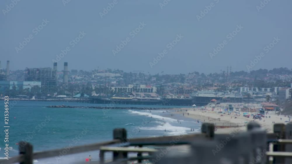 Torrance Beach full of people heat waves, during the summer. Torrance Beach full of people heat waves, during the summer.