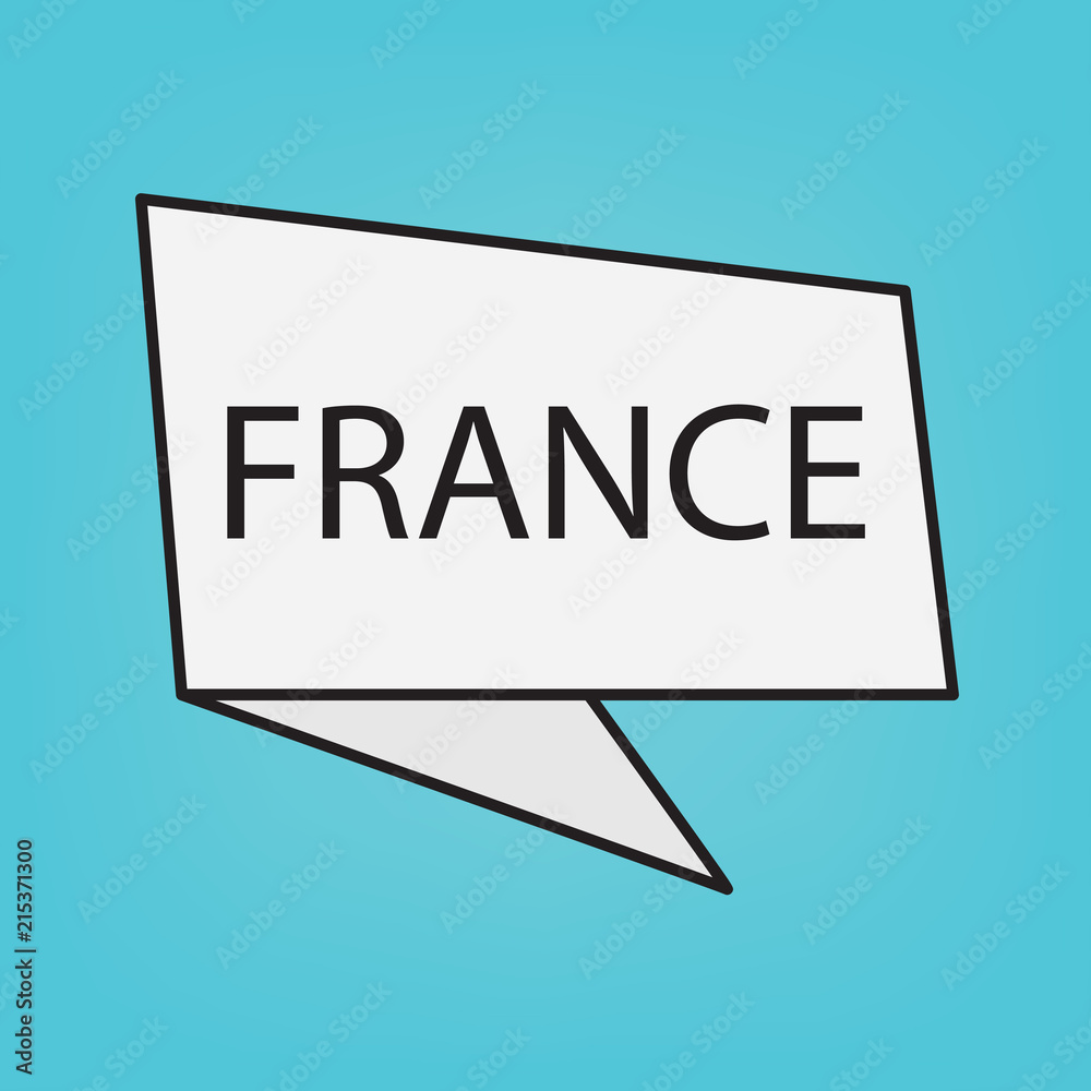 Fototapeta premium France word on sticker- vector illustration