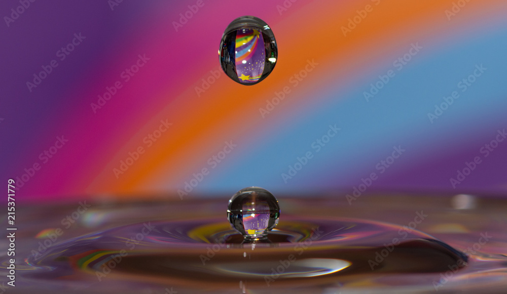 Water drops with colorful background Water drops with colorful background