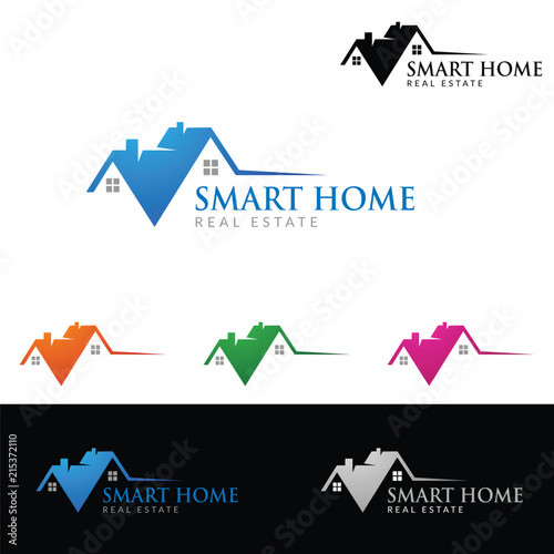 Real estate Logo with Abstract Property and Home shape