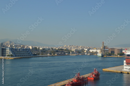 Take The Commercial Port Of Piraeus From A Cruise. Architecture Landscapes Travel Cruises. July 2, 2018. Piraeus Greece.