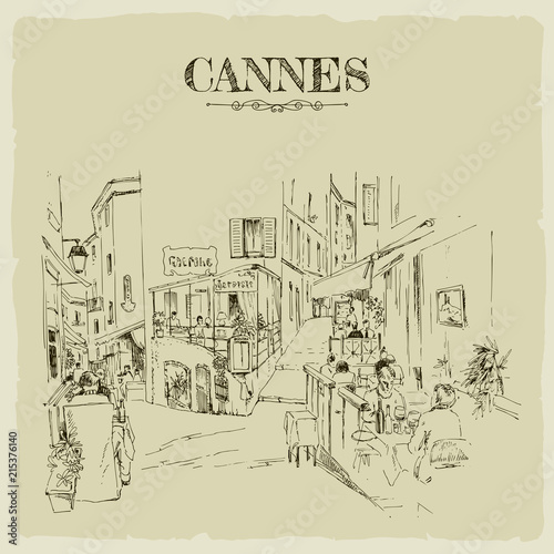 Rue du Suquet, Cannes, France.